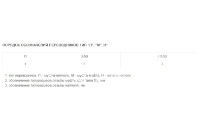 Переводник М М50-3хШП