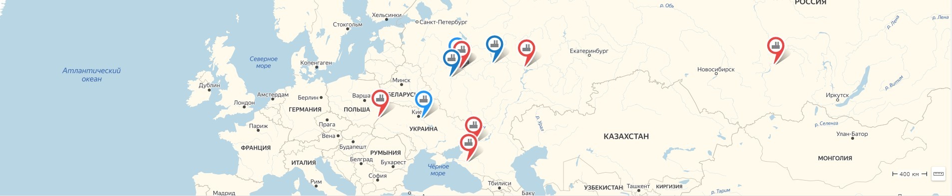 Карта представительств