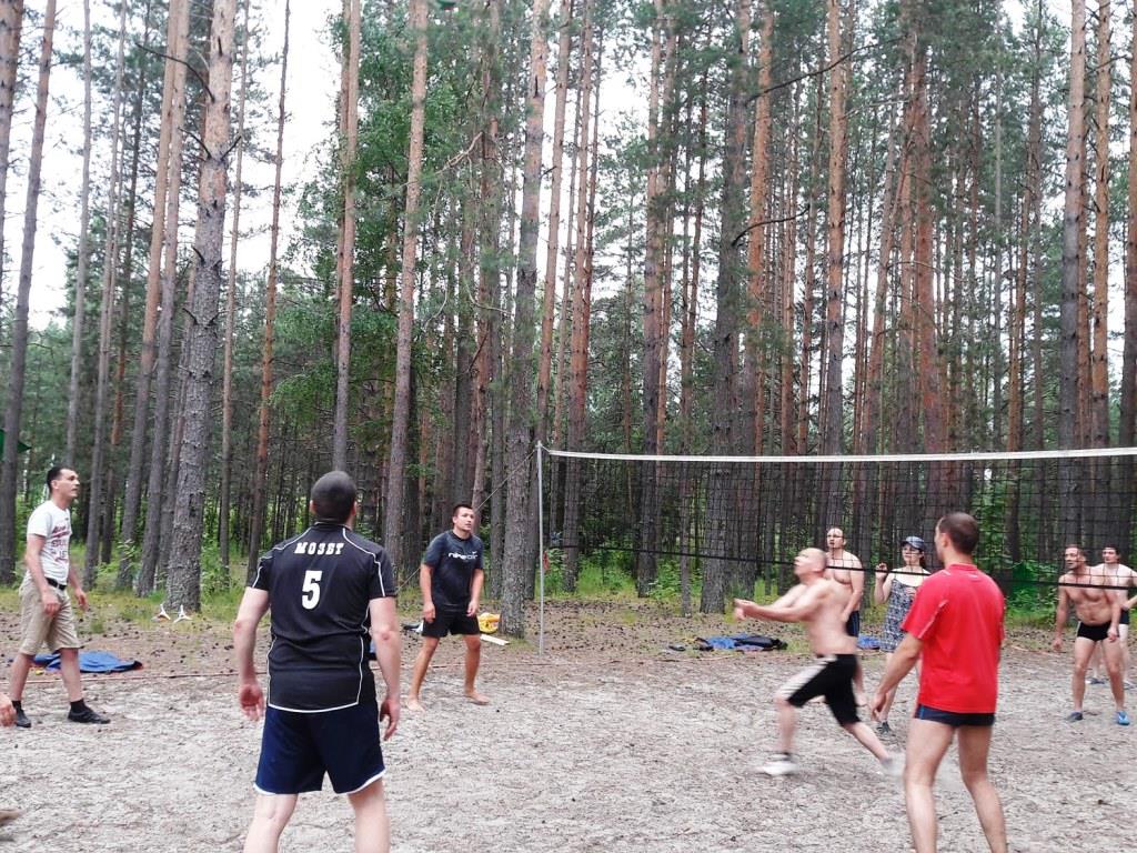 Волейбол в лесу